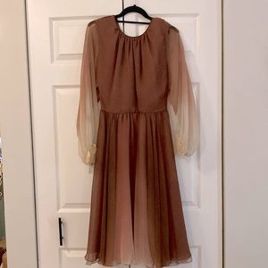 TRUE VINTAGE Incredible 1960s Flowy Ombré Midi Dress